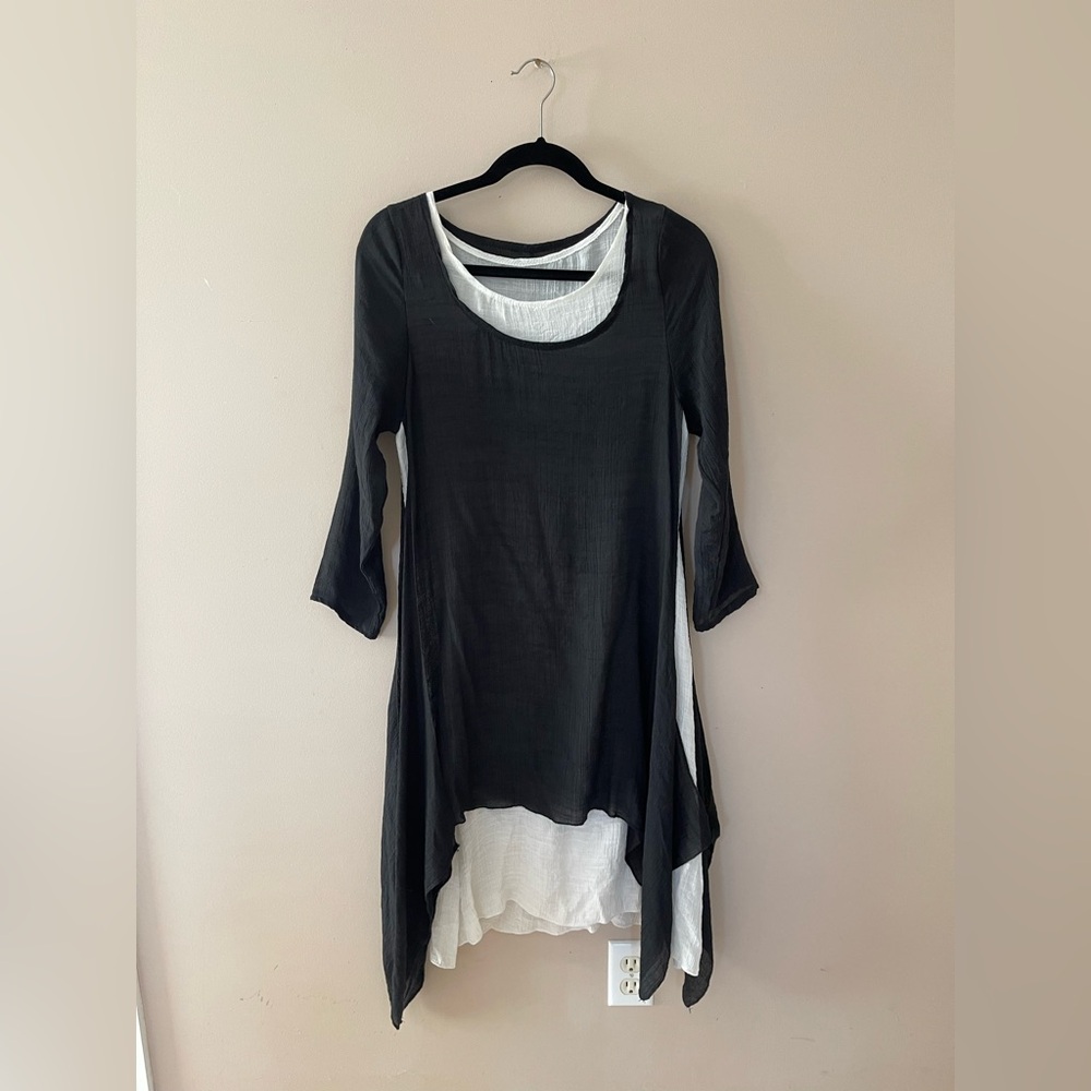 Bohemian Layered Asymmetrical Relaxed Fit Dress